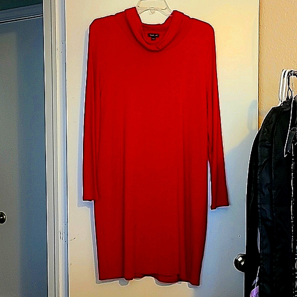 J.Jill Funnel Neck Red Dress